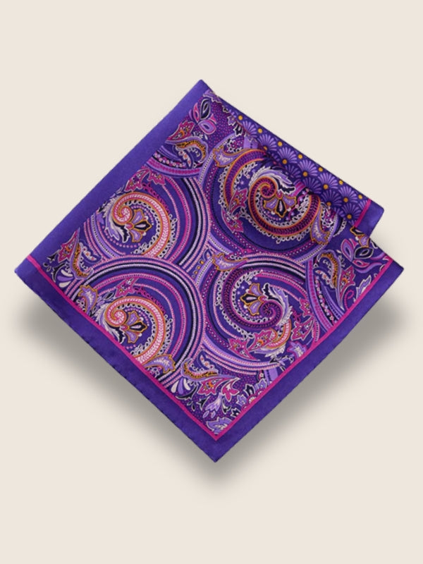 Purple 4-in-1 Silk Pocket Square
