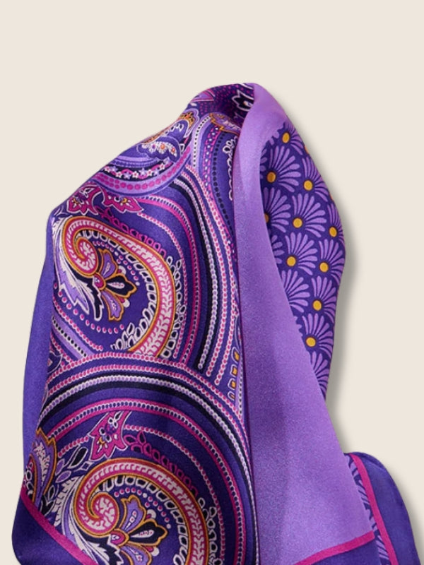 Purple 4-in-1 Silk Pocket Square