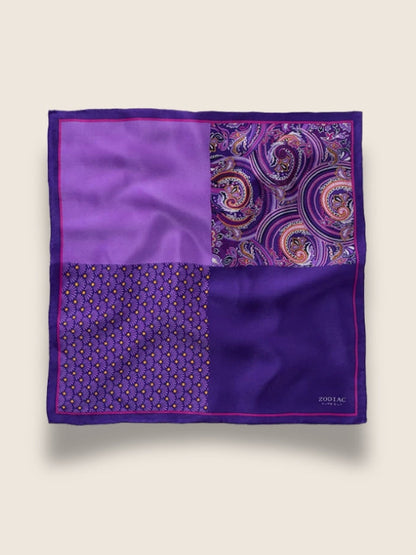 Purple 4-in-1 Silk Pocket Square