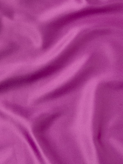 Purple/ Navy Solid Silk Pocket Square