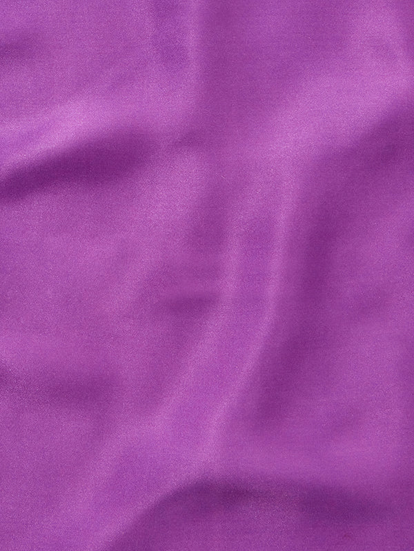 Purple/Navy Solid Silk Pocket Square