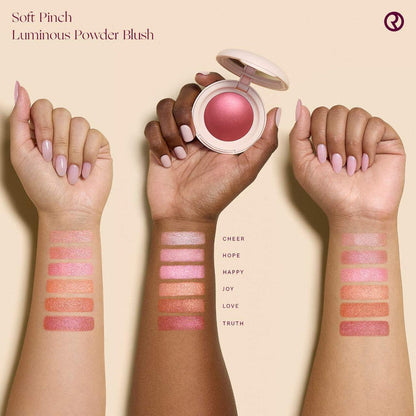 Rare Beauty Soft Pinch Luminous Powder Blush in shade Truth, unopened, with smooth, luminous pink finish and sleek packaging.