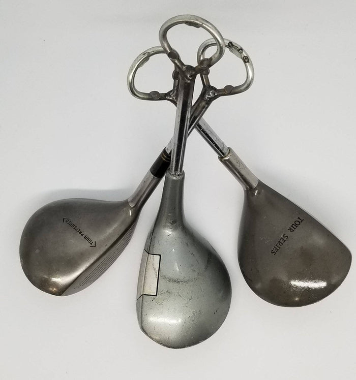 Recycled metal driver-shaped bottle opener from Vintage Golf Gifts, ideal as a golf-themed gift accessory.