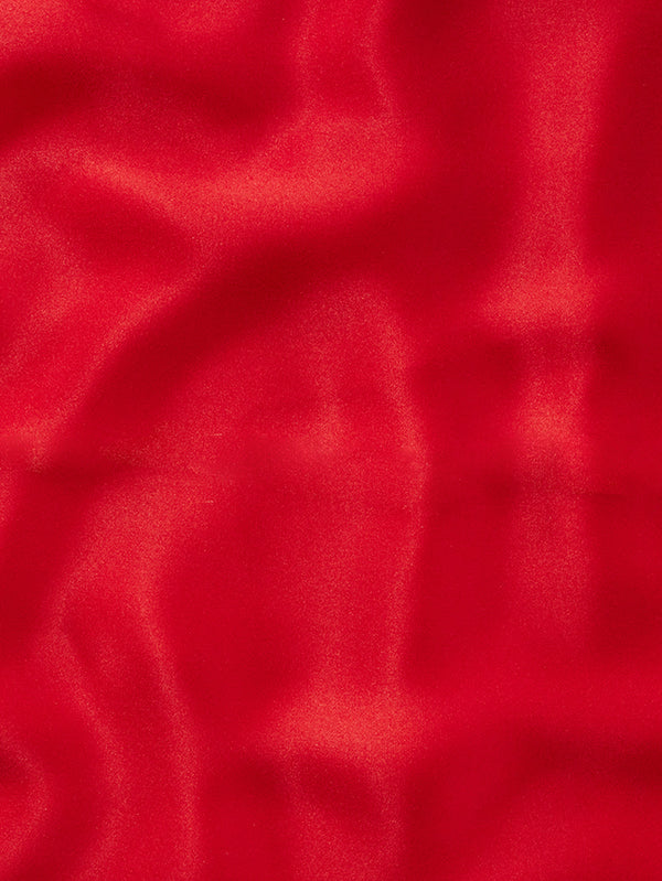 Red/Navy Solid Silk Pocket Square