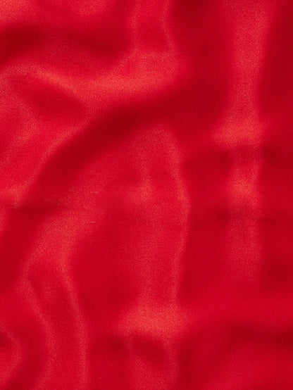 Red/Navy Solid Silk Pocket Square