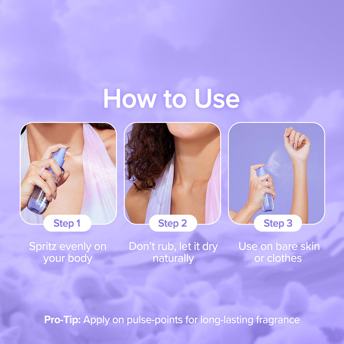 Vanilla body mist how to use spray steps