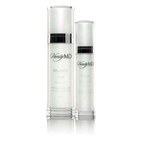 Anti-aging toner and hydrating moisturizer skincare system