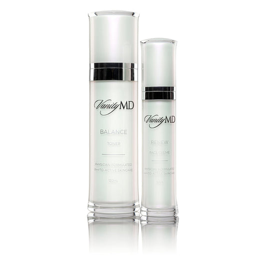 Anti-aging toner and hydrating moisturizer skincare system
