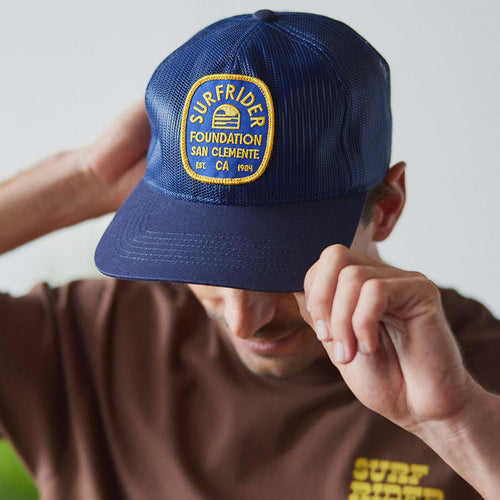 Retro Badge Mesh Trucker Hat