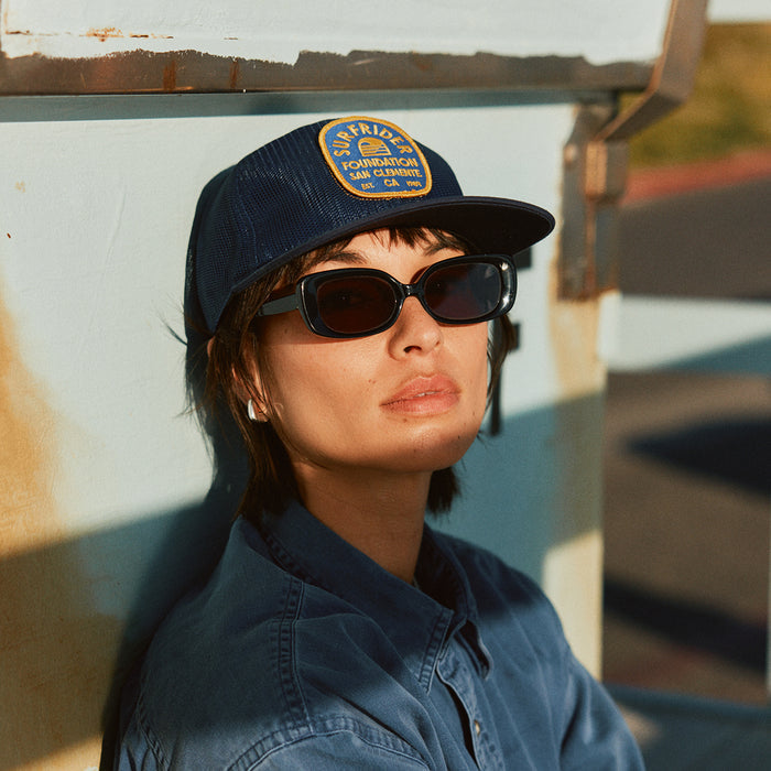 Retro Badge Mesh Trucker Hat