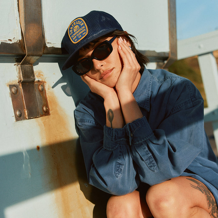 Retro Badge Mesh Trucker Hat