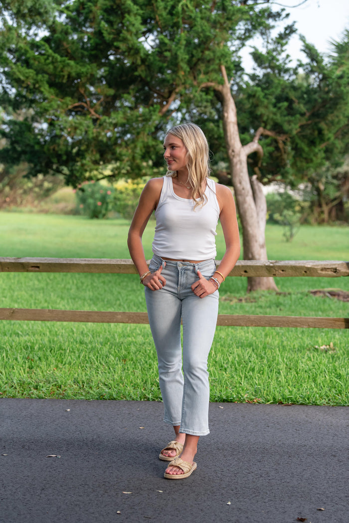 Risen Light Me Up Crop Kick Flare Jean