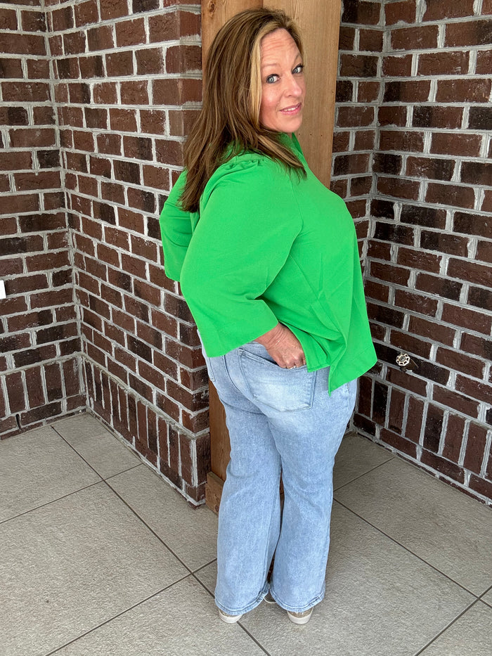Risen Light Me Up Crop Kick Flare Jean