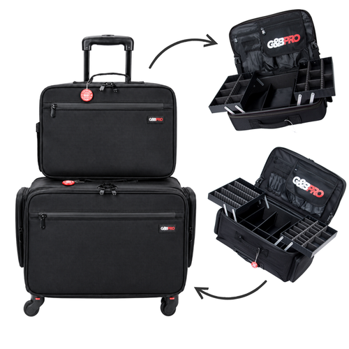 Roller Duo Mobile Workstation with Deep Storage & Extending Tray System – OG Black
