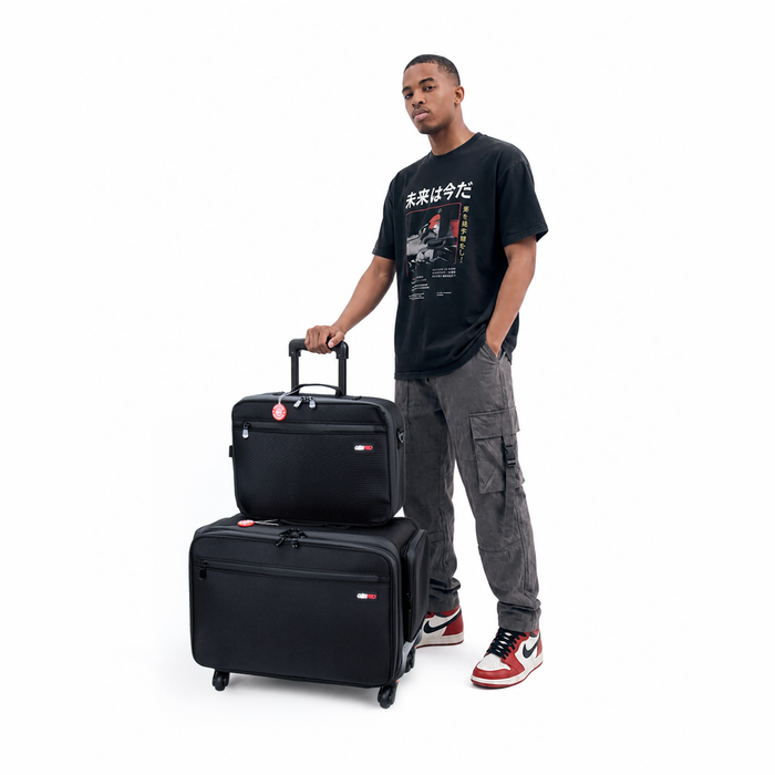 Roller Duo Mobile Workstation with Deep Storage & Extending Tray System – OG Black