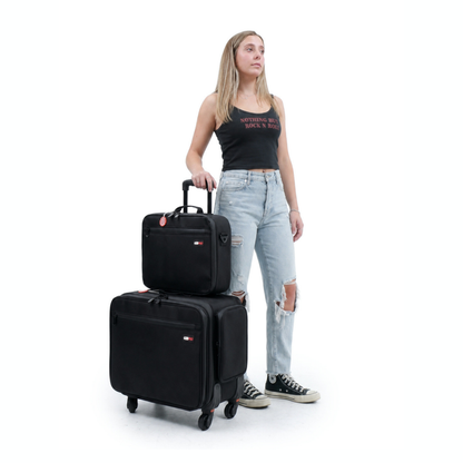 Roller Duo Mobile Workstation with Deep Storage & Extending Tray System – OG Black