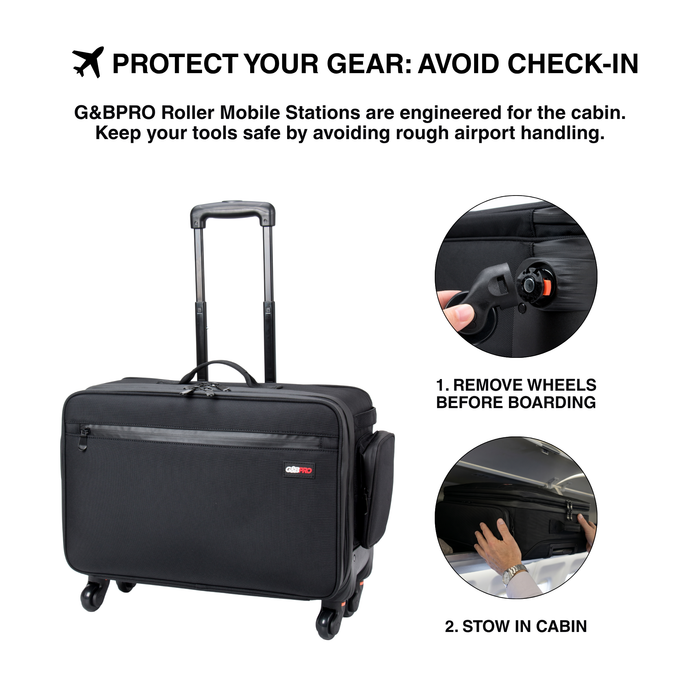 Rover Mobile Workstation with Extending Tray System – OG Black
