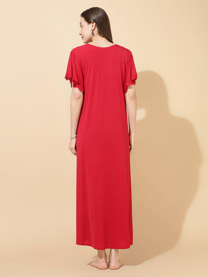 Ruby red soft modal best sleepwear for women In India
