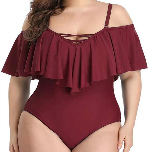 Ruffled Plus Size Slimming Bikini
