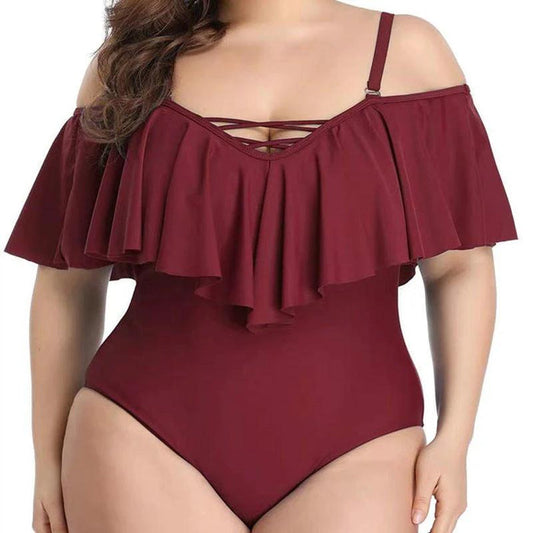 Ruffled Plus Size Slimming Bikini