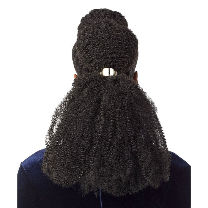 SENSATIONNEL Ruwa Afro Twist 16 inch hair styled in natural textured half updo