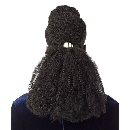 SENSATIONNEL Ruwa Afro Twist 16 inch hair styled in natural textured half updo
