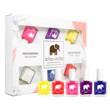 Samba Collection Set B 6-pack nail polish set in its gift box – ella+mila