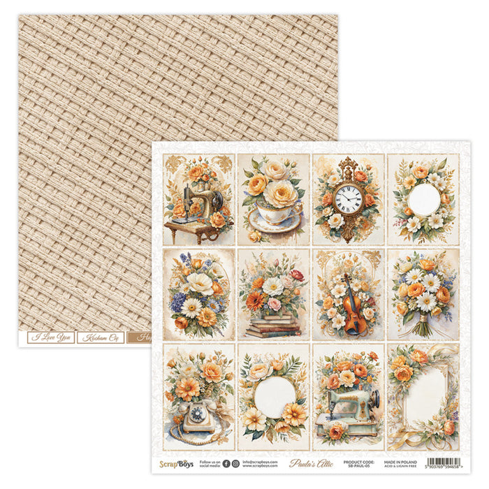 ScrapBoys - 6X6 Paper Pad - Paula's Attic. Available at Embellish Away located in Bowmanville Ontario Canada.