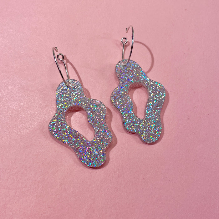 SEA SLUGS - holo glitter hoops (SALE)