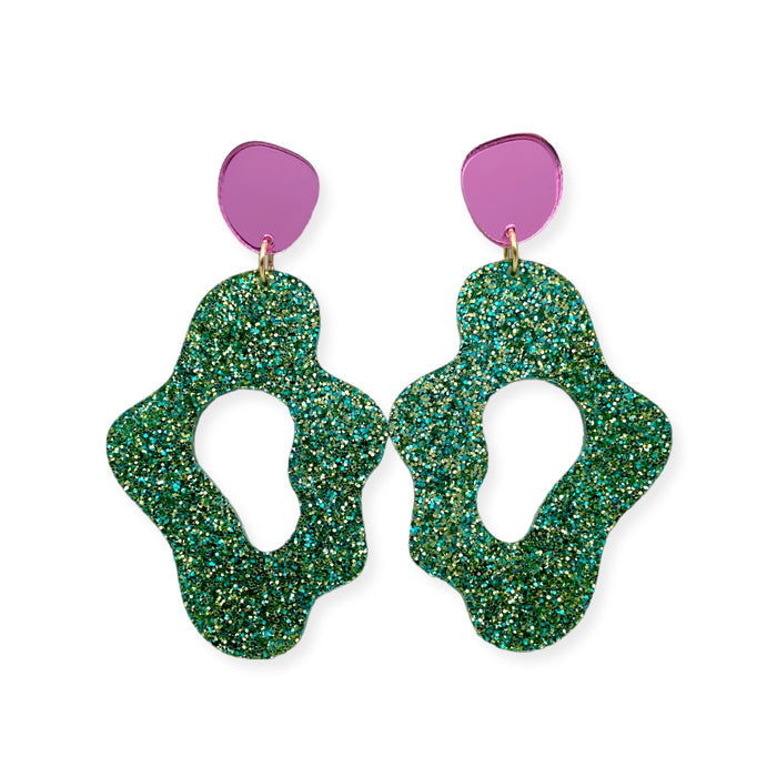 SEA SLUGS  - pink/green glitter