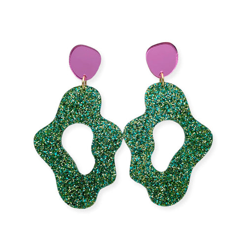 SEA SLUGS  - pink/green glitter