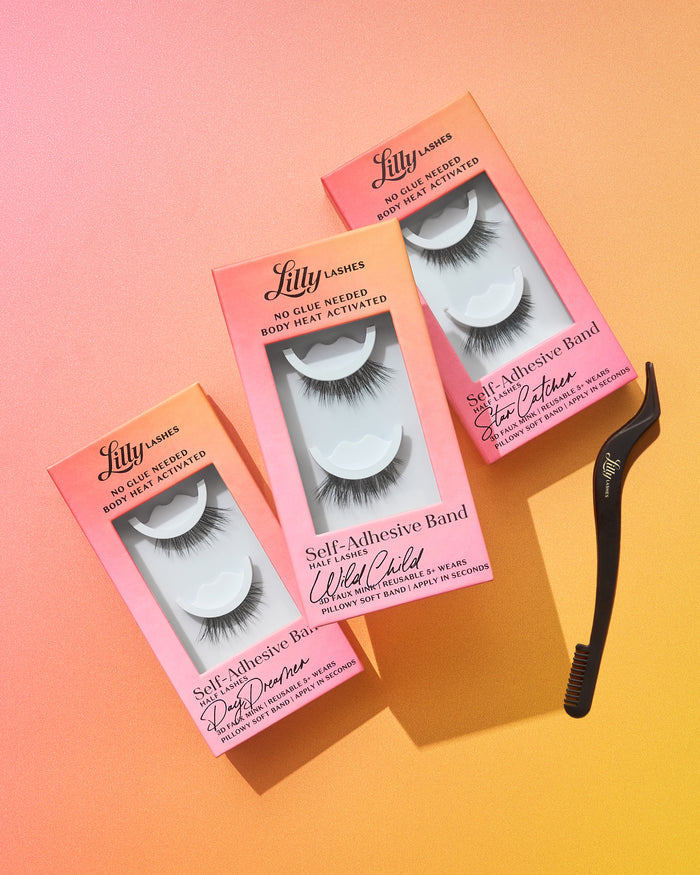 Half Lashes | Self-adhesive trio with lash applicator