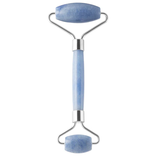 SEPHORA COLLECTION Blue Aventurine De-Puffing Facial Roller أداة تدليك الوجه بحجر الأفينتورين الأزرق ثنائي الأطراف.