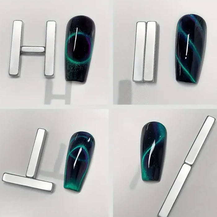 Set 4pcs Mini Magnet Combination for Cat eye Nail Design