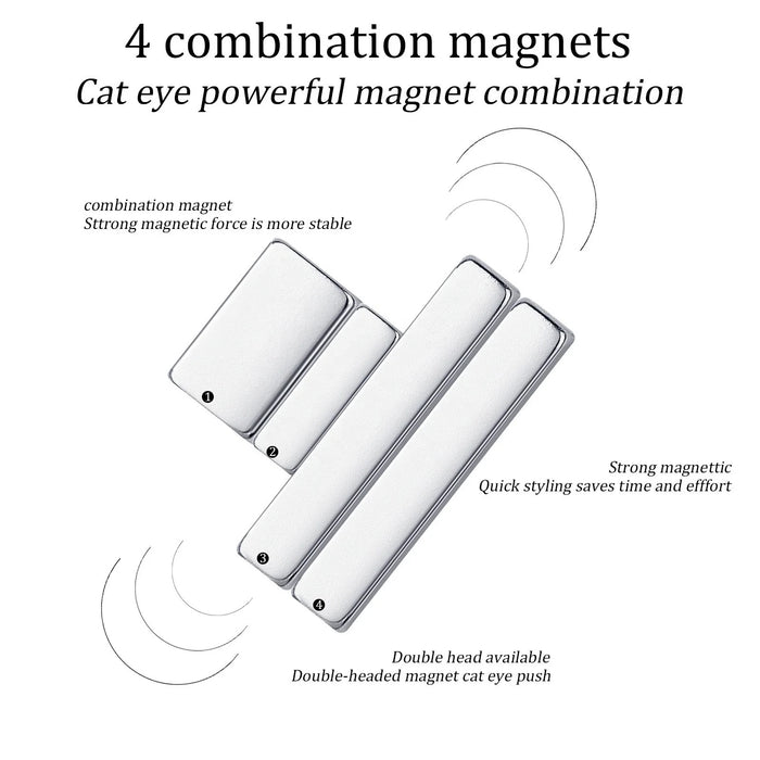 Set 4pcs Mini Magnet Combination for Cateye Nail Design