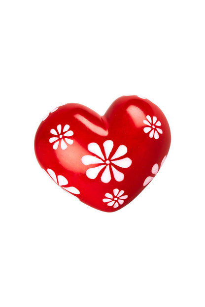 Colorful Share the Love Paperweight from Ten Thousand Villages Delights collection, featuring a decorative design on smooth glass surface.