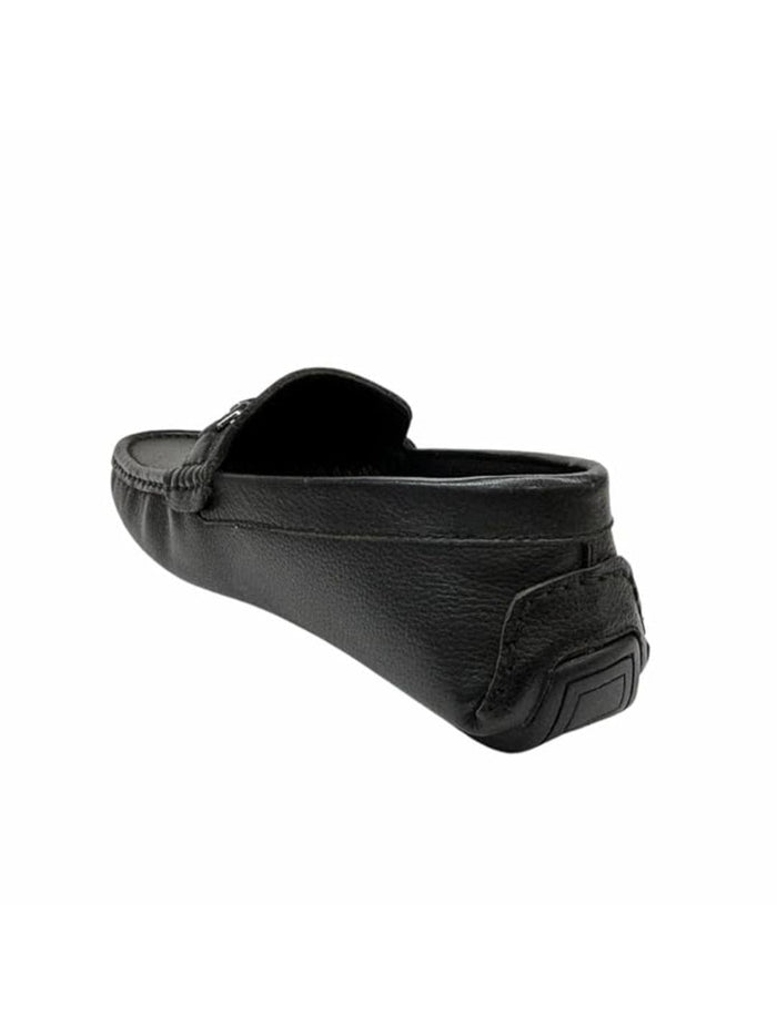 Shoe Bazar Men's Black Leather Loafers