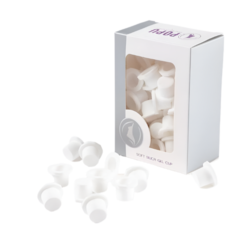 Silicone Pigment Cups White - Medium (60 pcs)