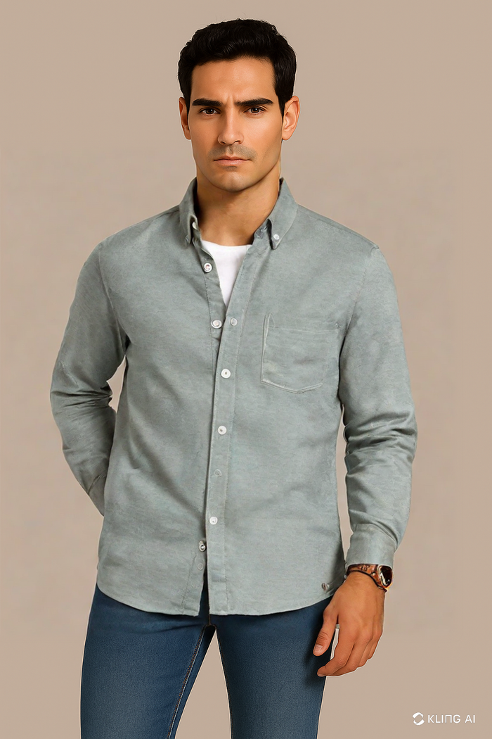 Silky Green Oxford Shirt