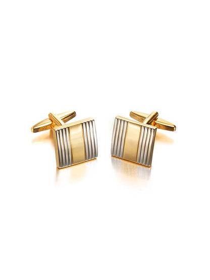Silver & Gold Steel Cufflinks