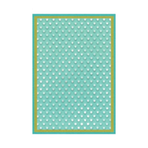 Sizzix - 3D Textured Impressions Embossing Folder w/A6 Stencil by Tim Holtz and Stacy Parks - Rock the Dots. Available at Embellish Away located in Bowmanville Ontario Canada.