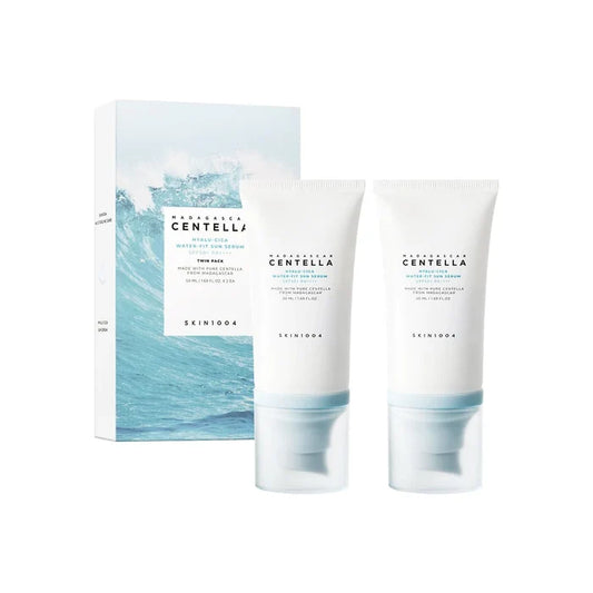 SKIN 1004 Madagascar Centella Hyalu-Cica Water-Fit Sun Serum Twin Pack مجموعة واقي الشمس