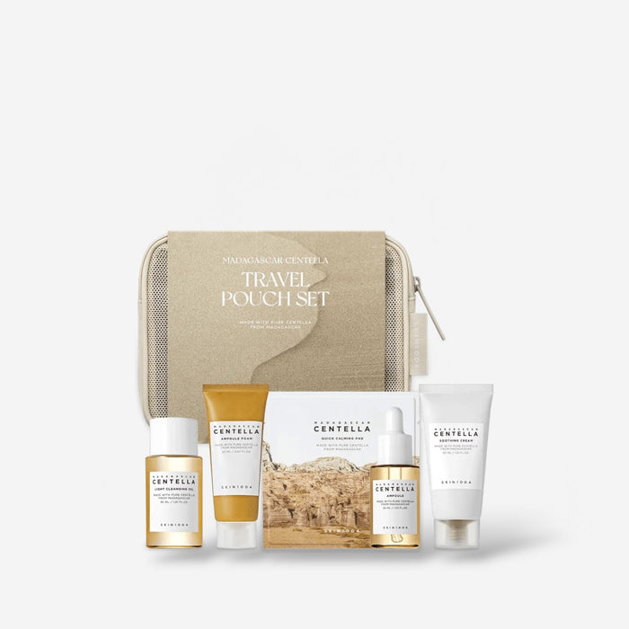 SKIN1004 Madagascar Centella Travel Pouch Set (5pcs) مجموعة حقائب السفر SKIN1004 سنتيلا مدغشقر - Princess Cosmetics Qatar