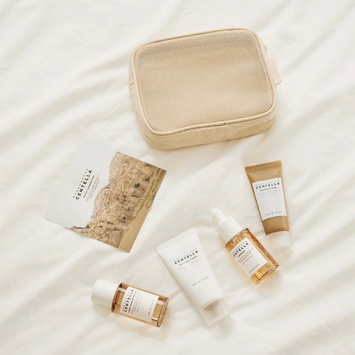 SKIN1004 Madagascar Centella Travel Pouch Set (5pcs) مجموعة حقائب السفر SKIN1004 سنتيلا مدغشقر - Princess Cosmetics Qatar