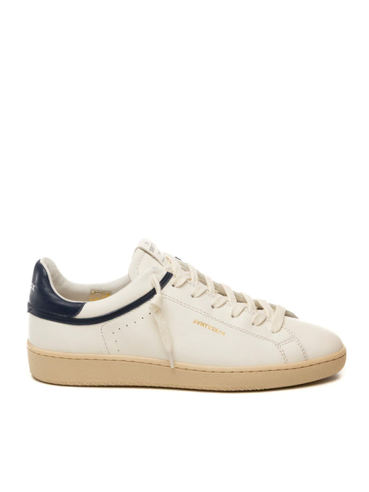 THE 76 Sneaker jump bianco/blu JUMP U PELLE-BIA/BLUE