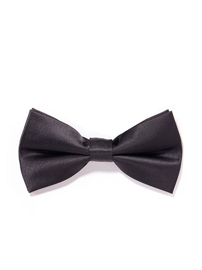 Solid Black Ready Tied Bow Tie