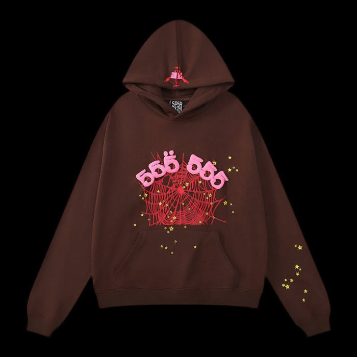 Sp5der 555 Hoodie Brown