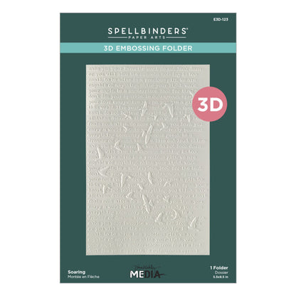 Spellbinder - 3D Embossing Folder - Collaged Birds - Soaring. Available at Embellish Away located in Bowmanville Ontario Canada.