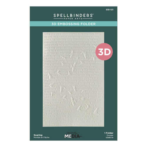 Spellbinder - 3D Embossing Folder - Collaged Birds - Soaring. Available at Embellish Away located in Bowmanville Ontario Canada.