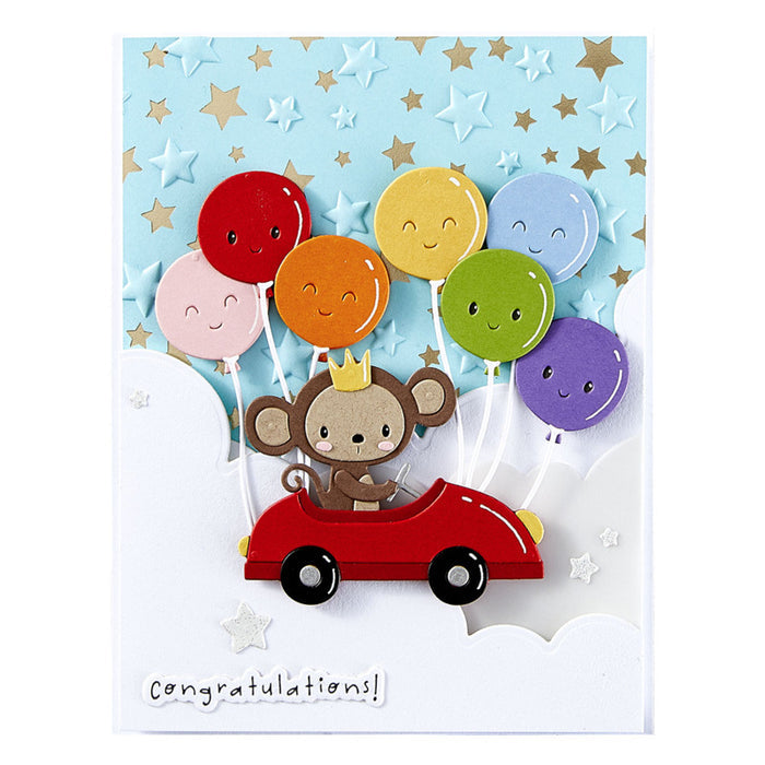 Spellbinder - Wishing Stars - 3D Emboss Folder. Available at Embellish Away located in Bowmanville Ontario Canada. Card example by brand ambassador.